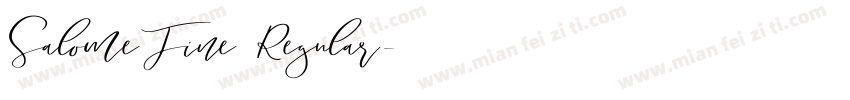Salome Fine Regular字体转换